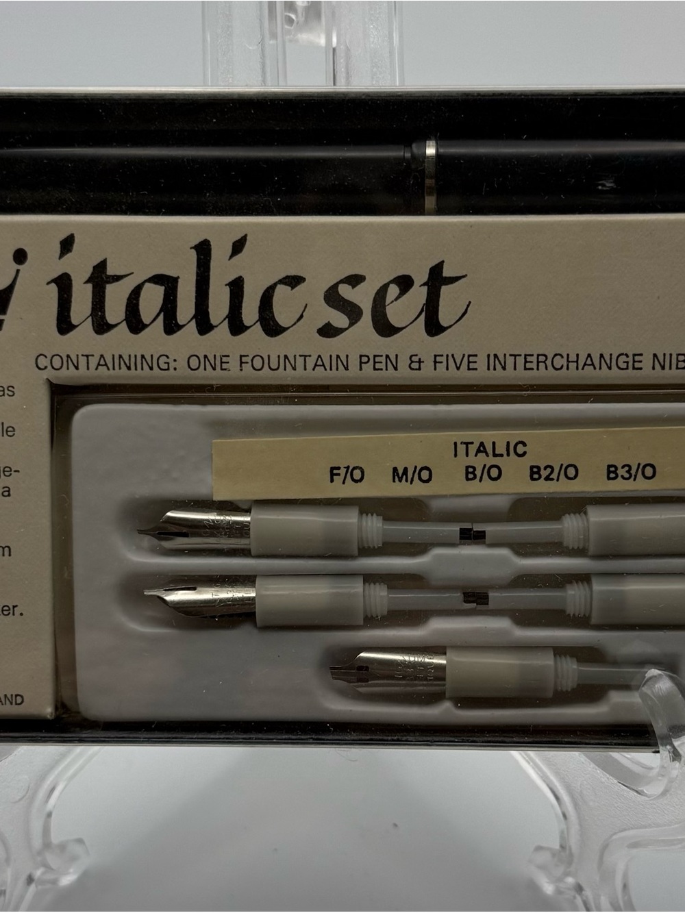 Vintage Platignum Italic Set Left Hand Fountain Pen Calligraphy Kit